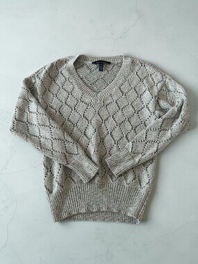 White House Black Market Light Green Gray Long Sleeve Sweater Size XS